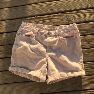 Light Pink Cuffed Hem Shorts